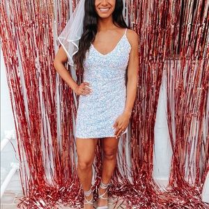 Kathy iridescent sequin mini dress